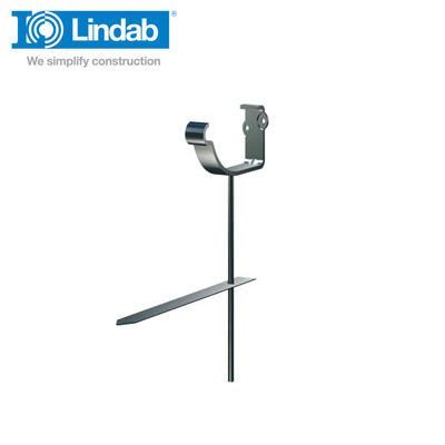 Product image for Lindab 150mm Half Round Steel Rise & Fall Bracket - Black