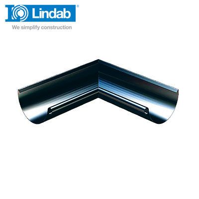 Lindab Half Round 90dg Inner Gutter Angle 150mm Painted Black