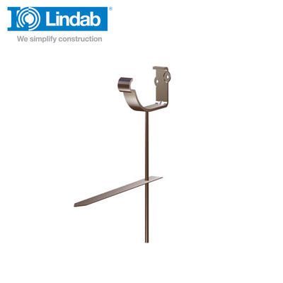 Product image for Lindab 150mm Half Round Steel Rise & Fall Bracket - Brown