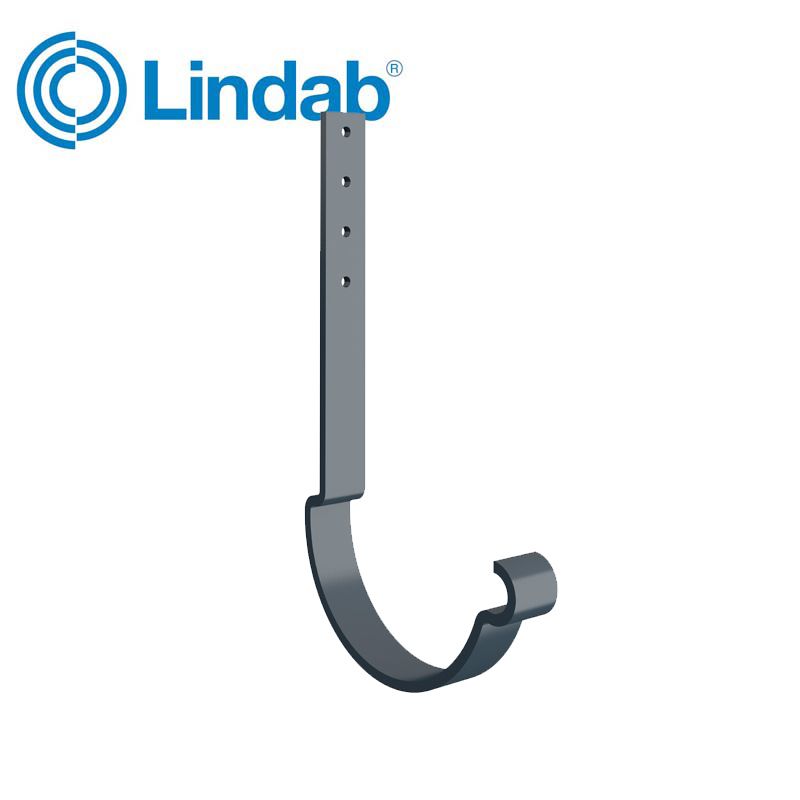Lindab Half Round Rafter Bracket 125mm Painted Dark Grey