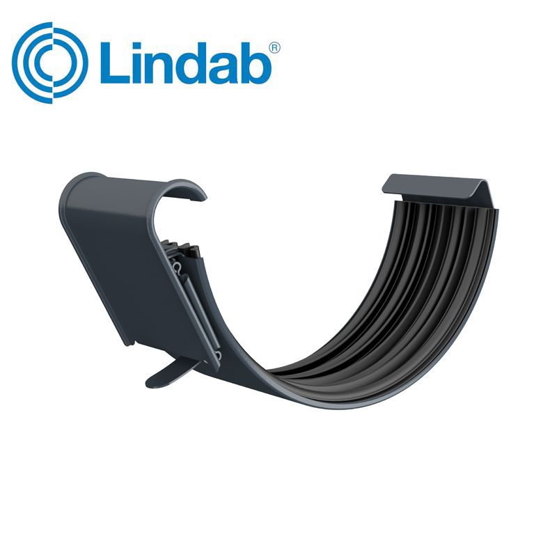 Lindab Half Round Gutter Joint 150mm Painted Dark Grey