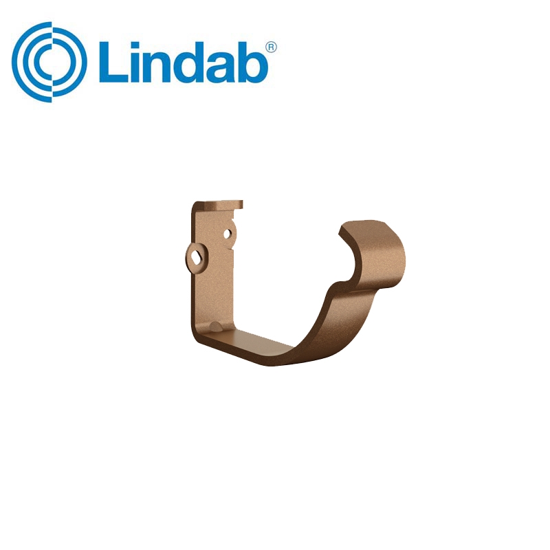 Lindab Half Round Fascia Bracket 125mm Painted Copper Metallic