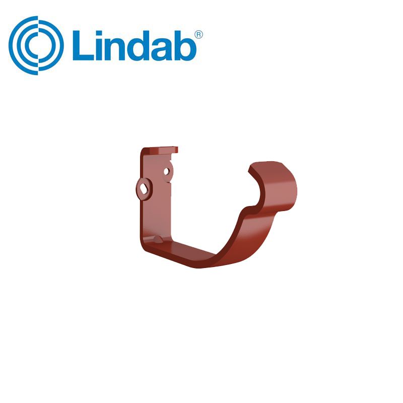 Lindab Half Round Fascia Bracket 125mm Painted Tile Red
