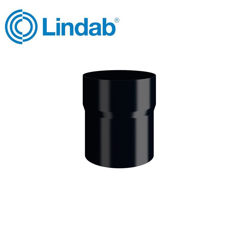 Lindab Round Pipe Connector 75mm Painted Black