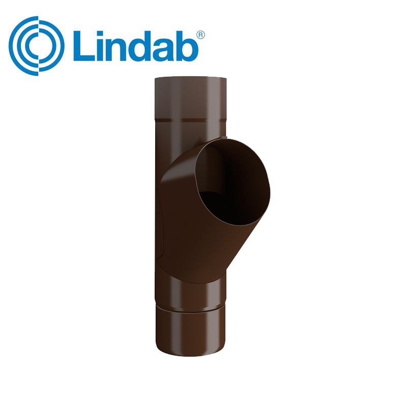Lindab Round Adjustable Branch 87mm Painted Brown