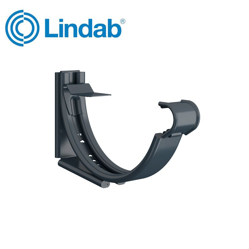 Lindab Round Adjustable Snap-On Bracket 100mm Painted Dark Grey