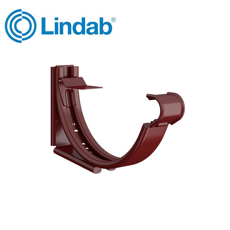 Lindab Round Adjustable Snap-On Bracket 100mm Painted Dark Red