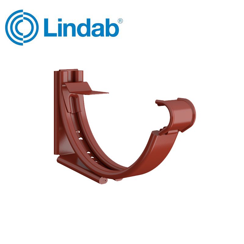 Lindab Round Adjustable Snap-On Bracket 125mm Painted Tile Red