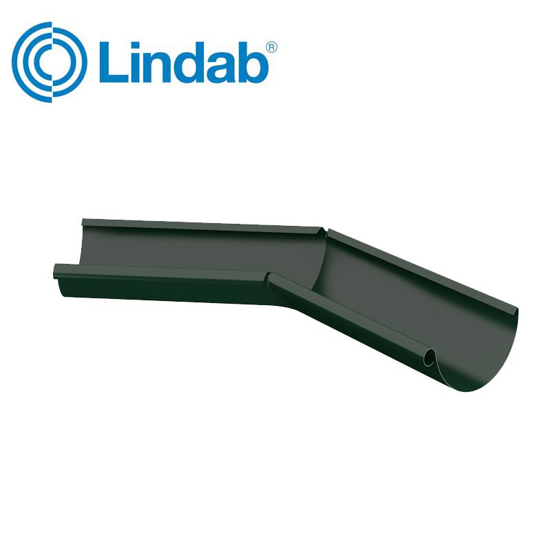 Lindab Half Round 135dg Inner Gutter Angle 150mm Painted Pine Green
