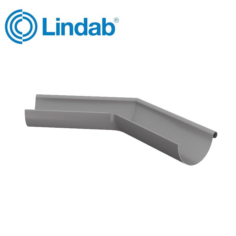 Lindab Half Round 135dg Outer Gutter Angle 150mm Painted Anthracite