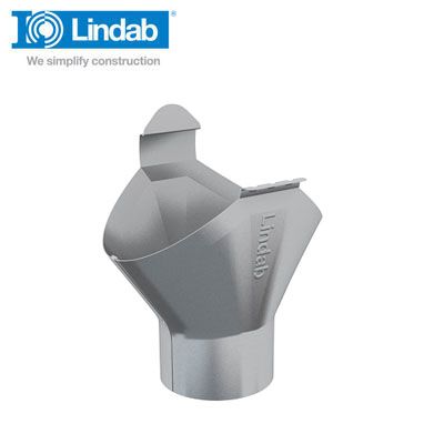 Lindab Half Round Gutter Outlet 125mm Galvanised