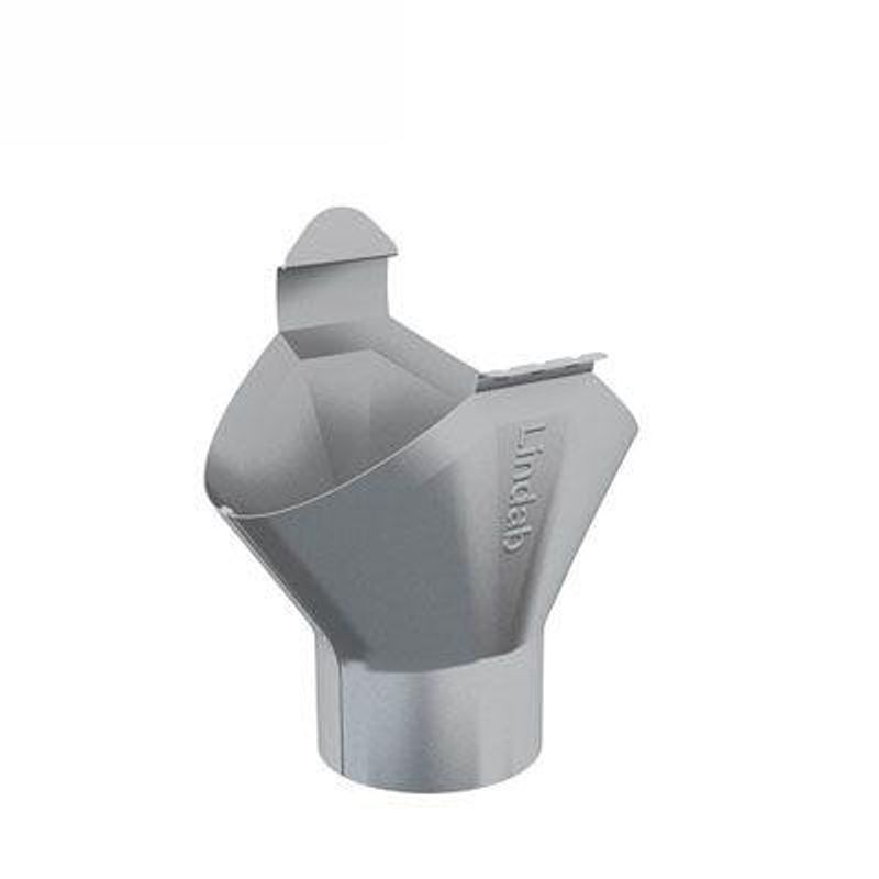 Lindab Half Round Gutter Outlet 125mm Galvanised | Roofing Superstore®