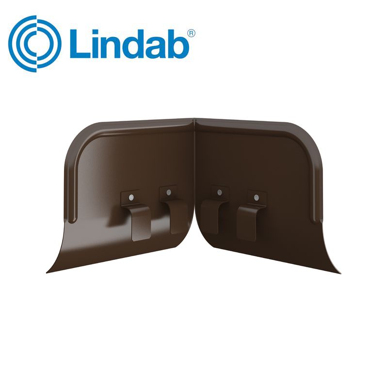 Lindab Half Round Overflow Protector 100mm - 190mm Painted Brown
