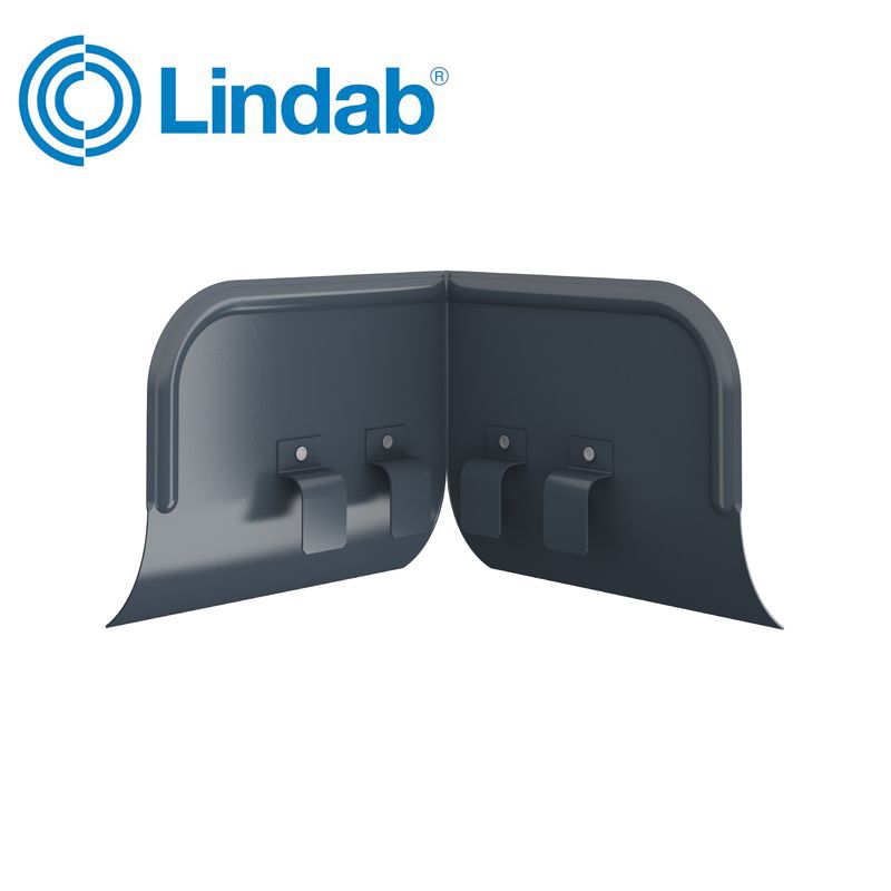 Lindab Half Round Overflow Protector 100mm - 190mm Painted Dark Grey