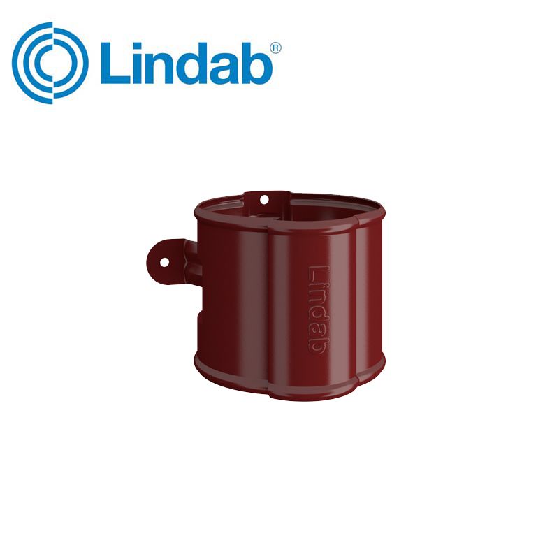Lindab Round Downpipe Bracket 87mm Painted Dark Red