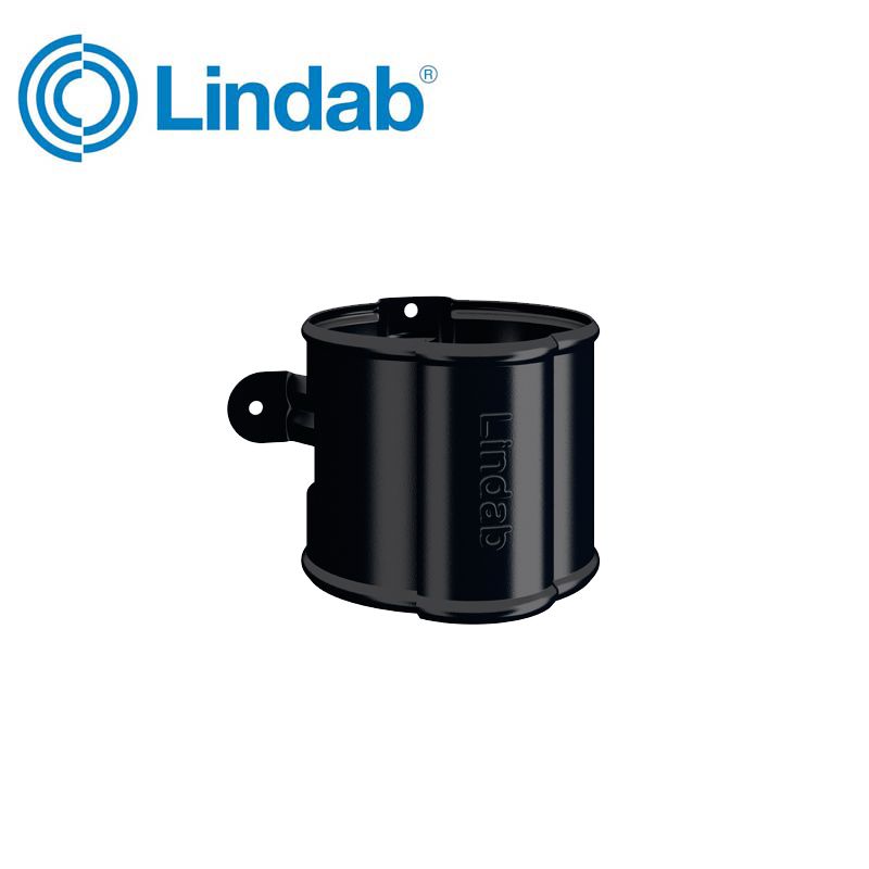 Lindab Round Downpipe Bracket 120mm Painted Black