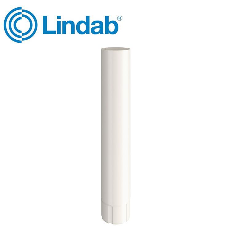 Lindab Round Intermediate Pipe 87mm x 1m Painted Antique White