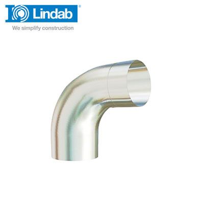 Lindab Guttering Round 85dg Pipe Bend 87mm Painted Antique White