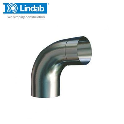 Lindab Steel Guttering Round 85dg Pipe Bend 87mm Painted Dark Grey