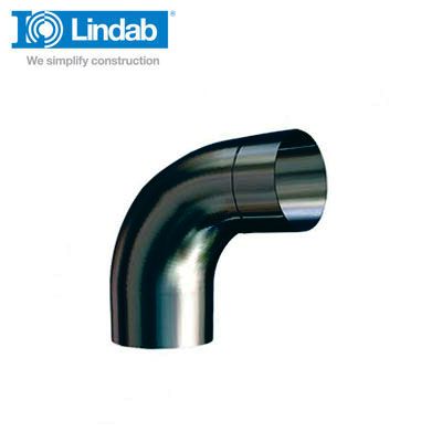 Lindab Steel Guttering Round 85dg Pipe Bend 100mm Painted Black