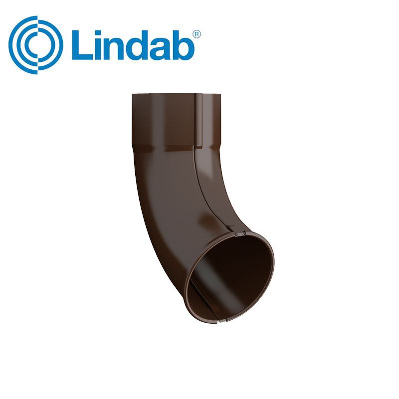 Lindab Round Downpipe Outlet Shoe 100mm Painted Brown