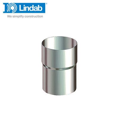 Lindab Round Pipe Connector 100mm Painted Anthracite Metallic