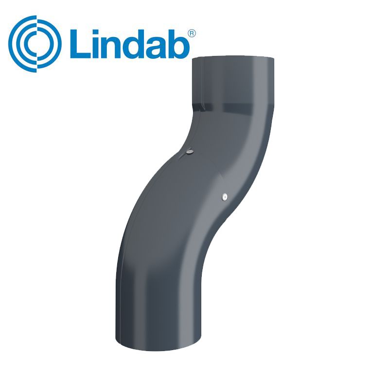 Lindab Round One Piece Bend 75mm Painted Dark Grey