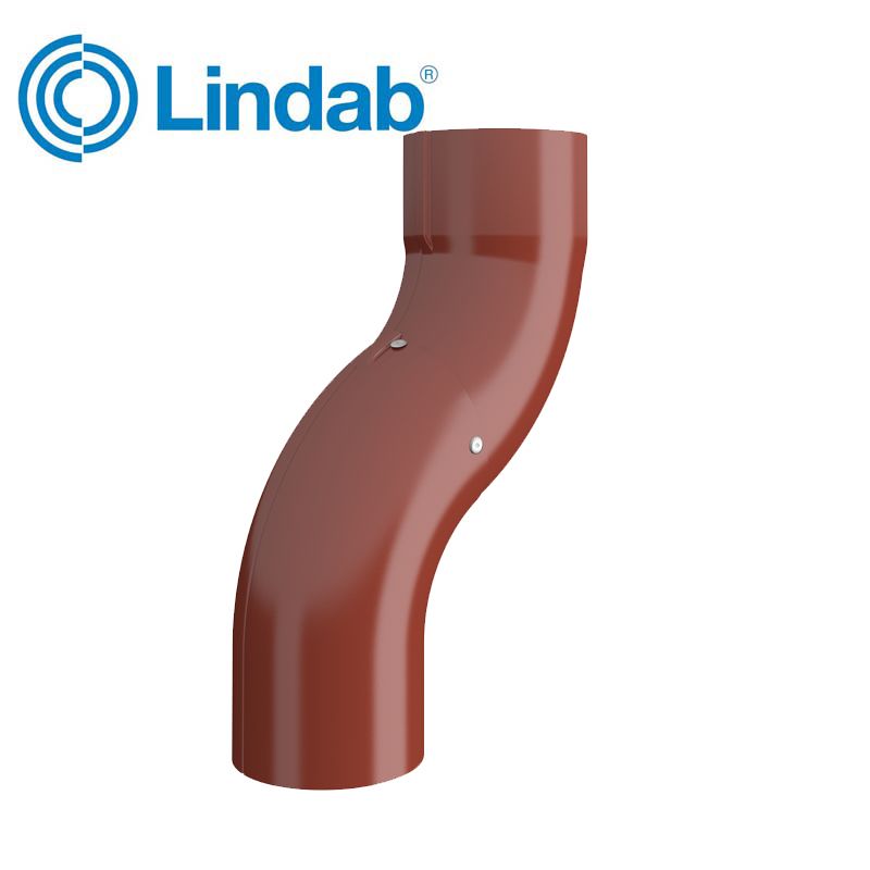 Lindab Round One Piece Bend 75mm Painted Tile Red