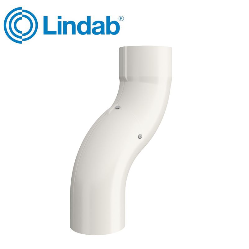 Lindab Round One Piece Bend 87mm Painted Antique White