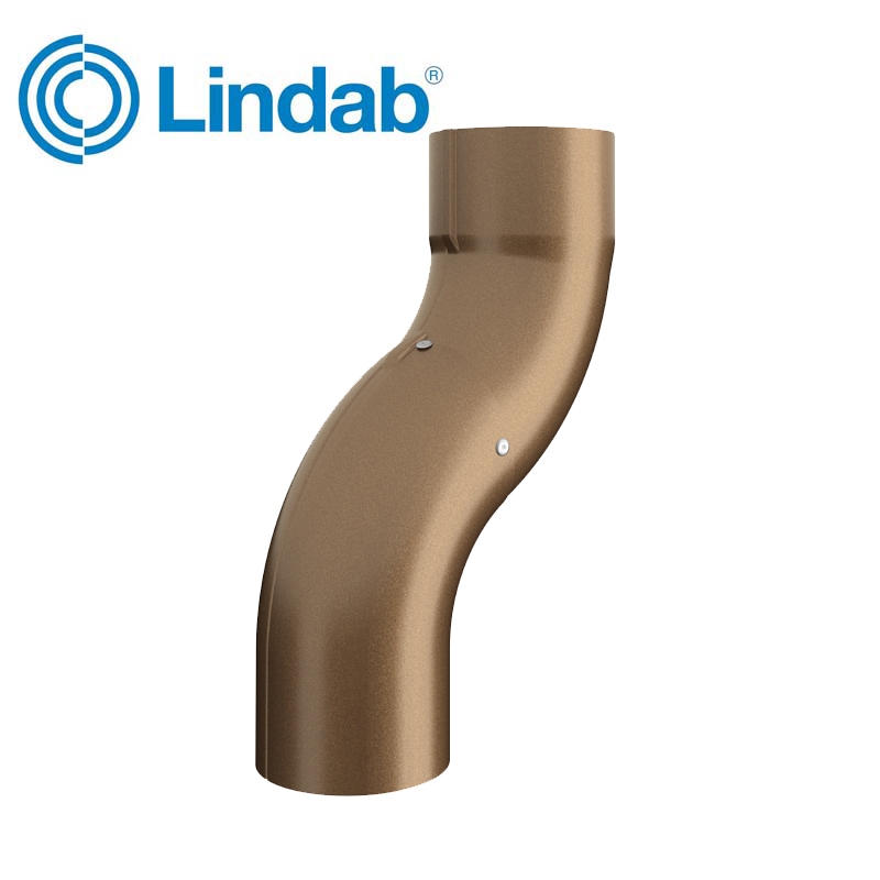 Lindab Round One Piece Bend 87mm Painted Copper Metallic