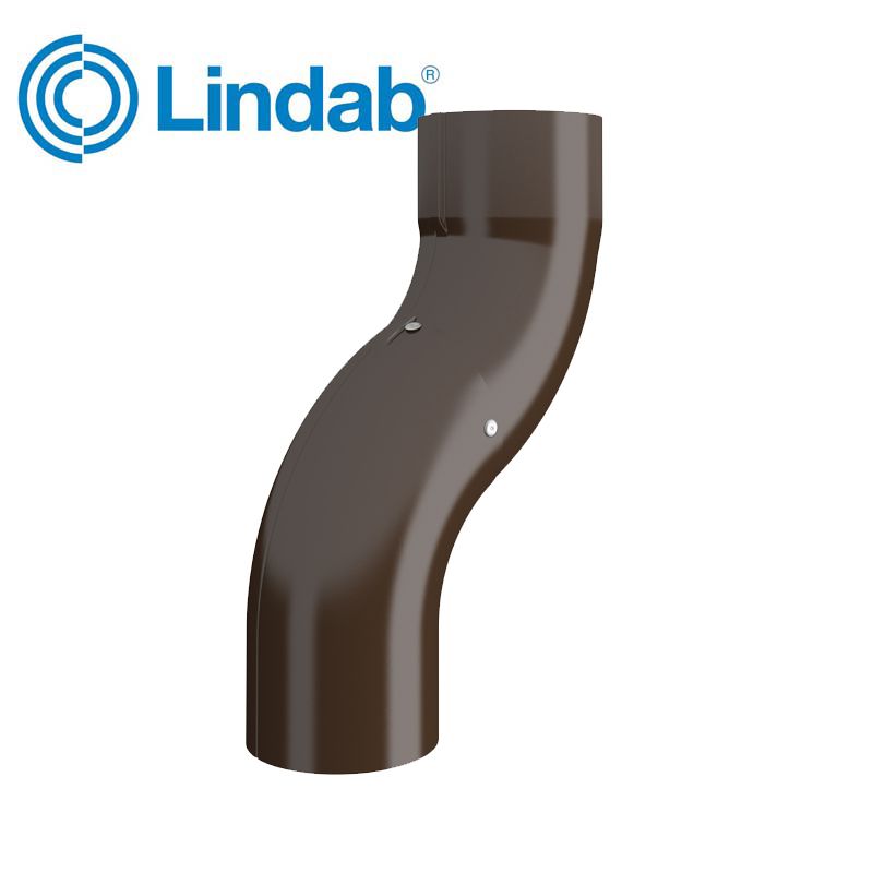 Lindab Round One Piece Bend 100mm Painted Brown