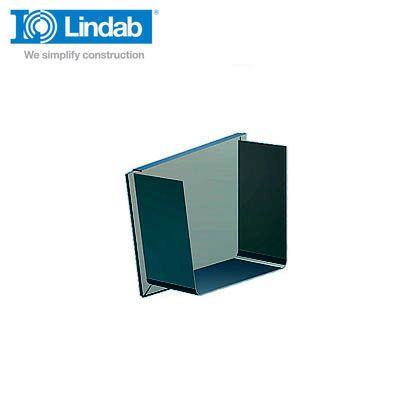Lindab Rectangular Left Handed Stop End 136mm Painted Black