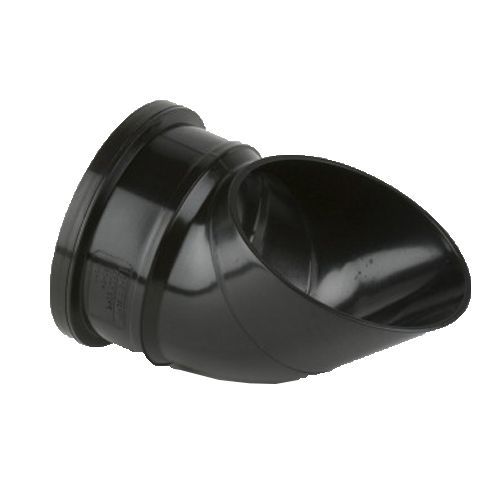 Image of Brett Martin Plastic Guttering Industrial Downpipe Shoe 112.5dg 110mm - Black