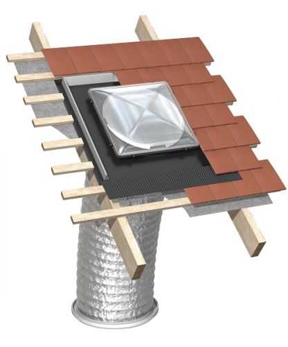 Whitesales Em Tube - 350mm Pitched Tile Roof Kit 2M Flexi Tube
