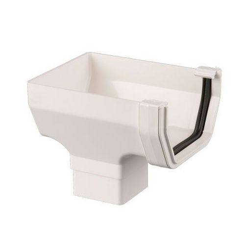 Product image for Brett Martin Plastic Guttering Square Style Stopend Outlet 114mm - White