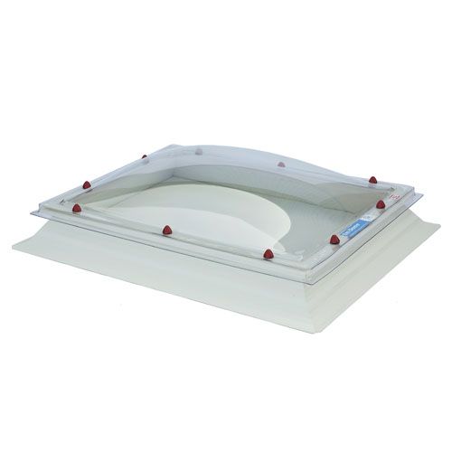 Em Dome 1200mm x 2400mm Double Glazed Opal Fixed Dome & Curb