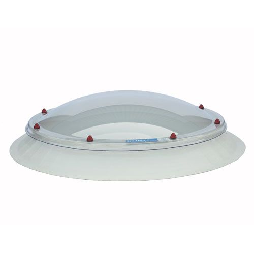 Em Dome 650mm Double Glazed Opal Fixed Circular Dome & Curb