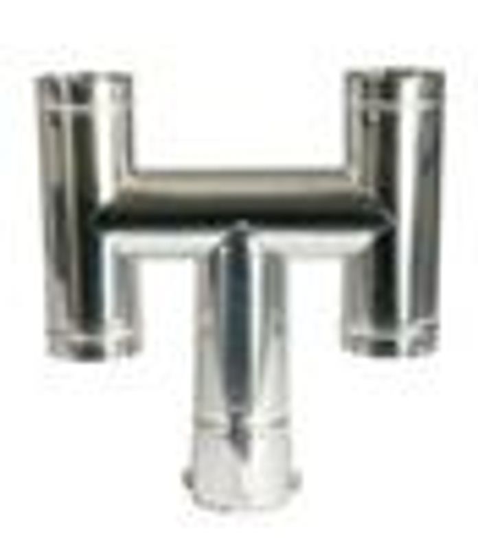 TRADITIONAL 'H' CHIMNEY COWL Galvanised Steel 200mm Diameter Terracotta