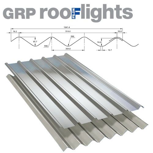 GRP Double Six Translucent Roof Sheets (Class 1)