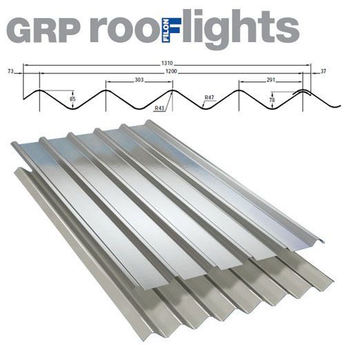 GRP DoubleSix M Translucent Roof Sheets (Class 1)