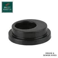 Brett Martin 68mm to 110mm Downpipe Reducer - Rainwater to Drain Pipe Adaptor - Black