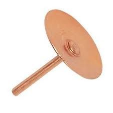 Copper Disc Rivets For Fibre Cement Slates  - Box of 1000
