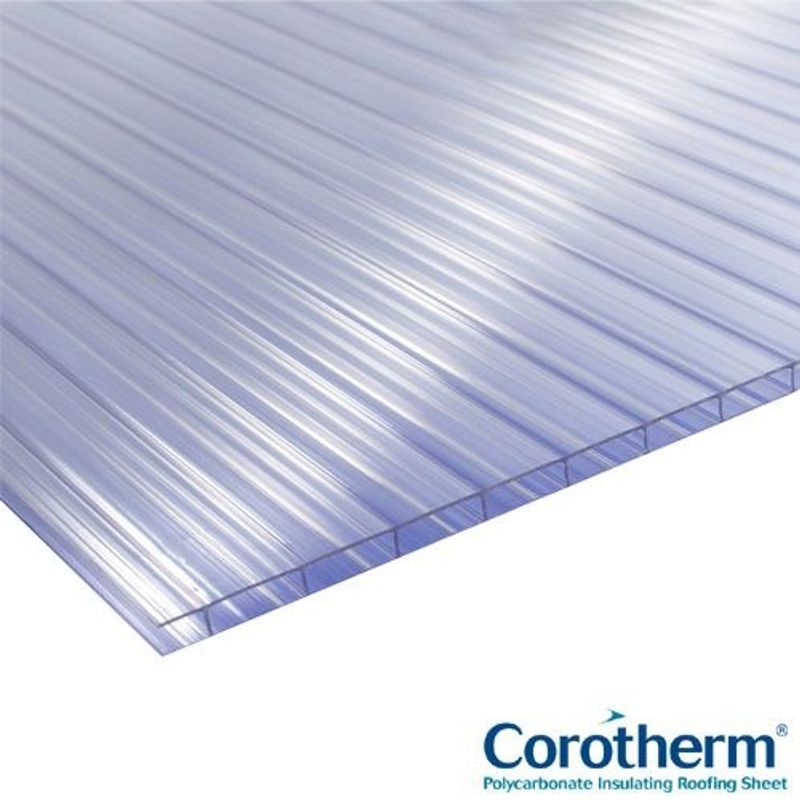 Ariel Plastics Corotherm 10mm Clear Polycarbonate Roof Sheet Cut