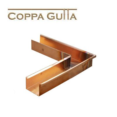 Copper Guttering Standard Box Profile External Corner 90 Degree