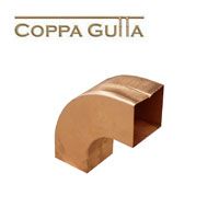 Coppa Square 80x80mm Copper Downpipe 85dg Bend