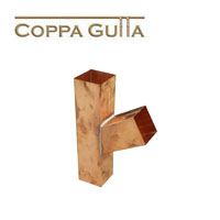 Metal Gutta Copper 80x80mm Square Downpipe Branch