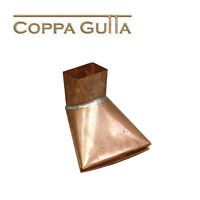Metal Gutta Copper 80x80mm Square Downpipe Rainwater Dispenser