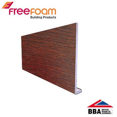 uPVC 250mm Fascia Board (10mm Cappit Square Edged) 5m - Rosewood
