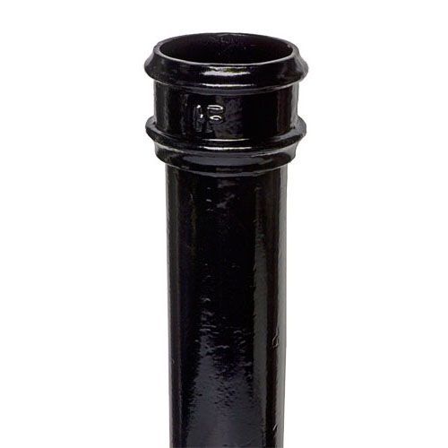 Product image for Cast Iron Round Downpipe 75mm x 1.2m Length - Black Finish