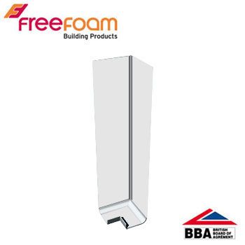 uPVC Fascia Board Corner (Square Edge) 300mm - White